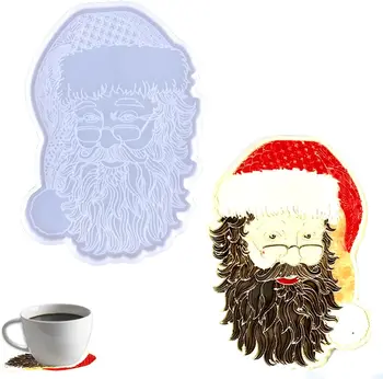 שרף חג המולד מגש עובש | סיליקון עובש מגש, ערב חג המולד,אפוקסי ליהוק התבנית חג המולד DIY כוס תה מגש.
